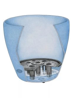 Viva Round Self-Watering Rolling Planter, 17.25” Diameter -Garden Tools Store 39325 002