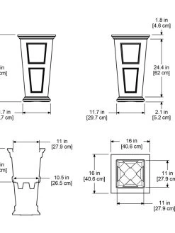 Fairfield Self-Watering Tall Patio Planters, 28” 17 Fairfield Self-Watering Tall Patio Planters, 28” -Garden Tools Store 39342 15V tif