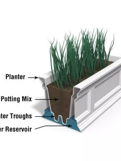 Fairfield Self-Watering Window Box, 3’ -Garden Tools Store 39344 106V tif