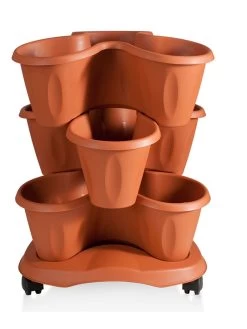Trifoglio 3-Tier Planter On Wheels -Garden Tools Store 3 4 crop 8613625 05V