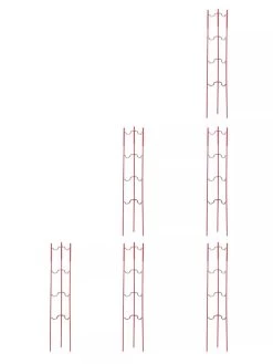 Stacking Tomato Ladders, Set Of 6 -Garden Tools Store 40309 Red stacking tomato ladders set of 6 red tif
