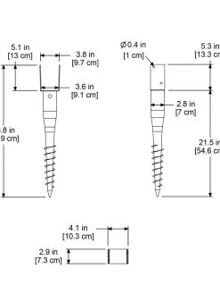 No-Dig Ground Screw For Mailpost -Garden Tools Store 8587086 02V tif