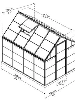 Canopia® By Palram Harmony™ Greenhouse, 6' -Garden Tools Store 8588022 11V tif