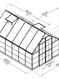 Canopia® By Palram Balance Greenhouse, 8' X 12' 21 Canopia® By Palram Balance Greenhouse, 8' X 12' -Garden Tools Store 8588023 06V jpg
