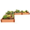 Classic Sienna Raised Garden Bed "L" Shaped With 2" Boards -Garden Tools Store 8588255 04v