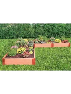 Classic Sienna Raised Garden Bed "L" Shaped With 2" Boards -Garden Tools Store 8588255 05v