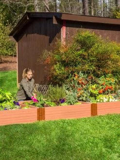 Classic Sienna Composite Raised Bed, 11" High With 2" Board -Garden Tools Store 8588267 03V tif