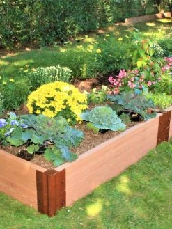 Classic Sienna Composite Raised Bed, 11" High With 2" Board -Garden Tools Store 8588283 01V tif
