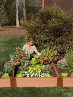 Classic Sienna Composite Raised Bed, 11" High With 2" Board -Garden Tools Store 8588283 03V tif