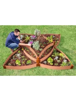 Classic Sienna Raised Garden Bed Versailles Sunburst With 1" Boards -Garden Tools Store 8589503 01v