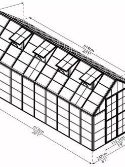 Canopia® By Palram Harmony™ Snap & Grow Greenhouse, 8' -Garden Tools Store 8591043 12V jpg