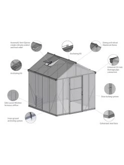 Canopia® By Palram Glory™ Greenhouse, 8' -Garden Tools Store 8591547 17v