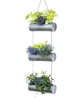 Galvanized Hanging Triple Planter -Garden Tools Store 8595213 6967 tif