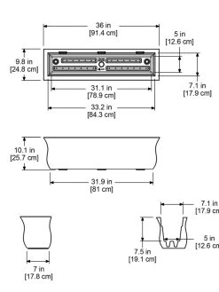 Valencia Window Box, 3' 11 Valencia Window Box, 3' -Garden Tools Store 8596436 18V tif