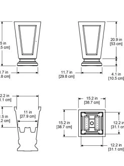 Kensington Self-Watering Tall Patio Planter, 25" -Garden Tools Store 8598549 07V tif