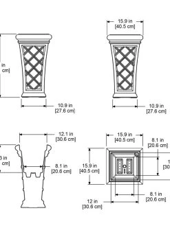 Carolina Self-Watering Tall Planter, 28" -Garden Tools Store 8598645 11V tif