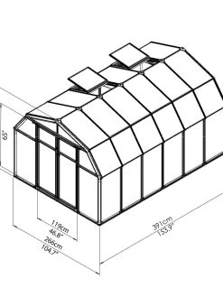 Canopia® By Palram Hobby Gardener Greenhouse, 8' -Garden Tools Store 8599332 03V tif