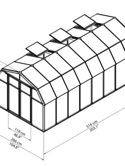 Canopia® By Palram Hobby Gardener Greenhouse, 8' -Garden Tools Store 8599333 04V tif