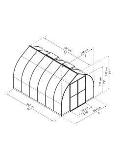 Canopia® By Palram Bella™ Greenhouse, 8' -Garden Tools Store 8599338 04v