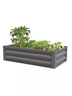 Powder-Coated Metal Raised Garden Bed, 24" X 48" 8 Powder-Coated Metal Raised Garden Bed, 24" X 48" -Garden Tools Store 8599393 03 powder coated metal raised garden bed 24x50 gray