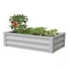Powder-Coated Metal Raised Garden Bed, 24" X 48" -Garden Tools Store 8599393 05V powder coated metal raised garden bed 24x51 white