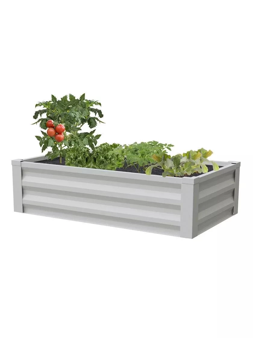 Powder-Coated Metal Raised Garden Bed, 24" X 48" 3 Powder-Coated Metal Raised Garden Bed, 24" X 48"
