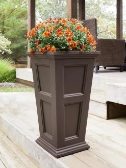 Fairfield Self-Watering Tall Patio Planters, 34” -Garden Tools Store 8600109 03V tif