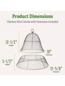 Chicken Wire Cloche With Extension -Garden Tools Store 8600116 1