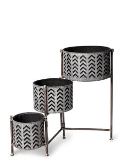 Galvanized Grow Bag Triple Planters With Stand -Garden Tools Store 8609180 4812 tif