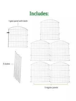 6 Panel Critter Fence With Gate 12 6 Panel Critter Fence With Gate -Garden Tools Store 8609844 includes GSC