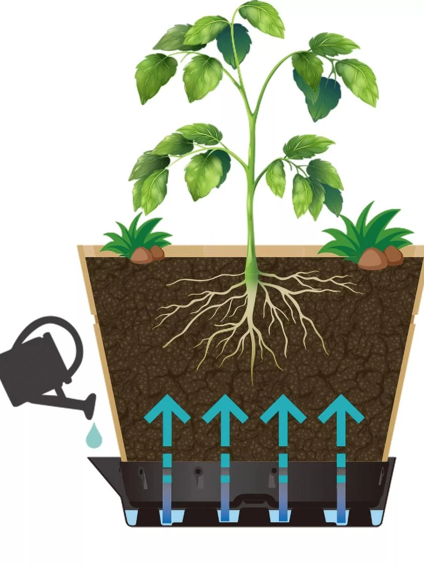 VegTrug® Build-a-Barrel Wooden Planter With Self-Watering Reservoir Tray, 18" 5 VegTrug® Build-a-Barrel Wooden Planter With Self-Watering Reservoir Tray, 18" - Image 3