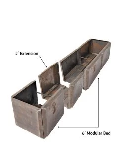 Corten Steel Modular Raised Bed, 2'x6' -Garden Tools Store 8610701 4010 tif