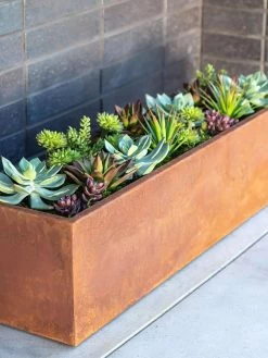 Veradek Metallic Series Corten Steel Window Box Planter, 36" 10 Veradek Metallic Series Corten Steel Window Box Planter, 36" -Garden Tools Store 8611609 02V tif