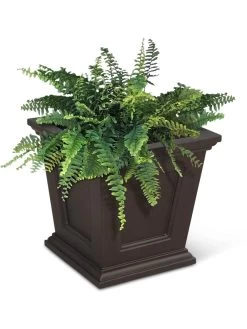 Fairfield Self-Watering Square Planter, 16” X 16” -Garden Tools Store 8611695 04V tif