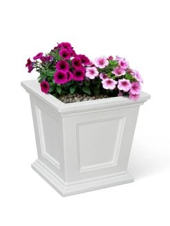 Fairfield Self-Watering Square Planter, 16” X 16” -Garden Tools Store 8611695 16V tif