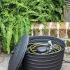 Matte Black Ribbed Hose Pot With Lid 2 Matte Black Ribbed Hose Pot With Lid -Garden Tools Store 8611991 061 tif