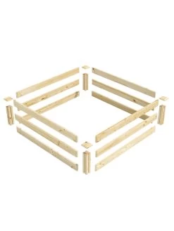 Pine Raised Garden Beds, 4'x4' -Garden Tools Store 8612250 01v