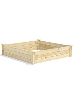 Pine Raised Garden Beds, 4'x4' -Garden Tools Store 8612250 03v