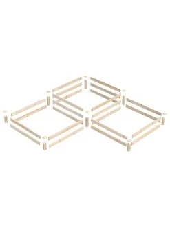 2-Tier Pine Raised Garden Bed, 4'x12' -Garden Tools Store 8612257 01v