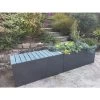 Nice Aluminum Trough Planters With Bench Top, 20"x46"x40" High 2 Nice Aluminum Trough Planters With Bench Top, 20"x46"x40" High -Garden Tools Store 8612377 01v