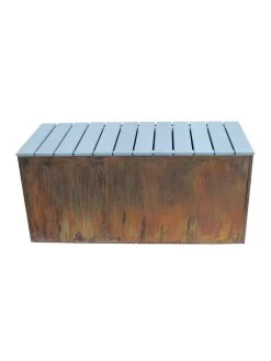 Nice Corten Trough Planters With Bench Top -Garden Tools Store 8612399 01v