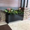Nice Aluminum Trough Planter With Casters, 19" High -Garden Tools Store 8612402 04V jpg