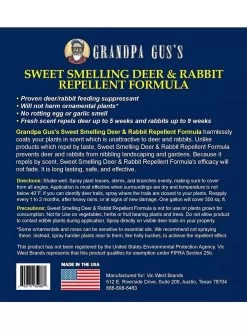 Grandpa Gus's Deer & Rabbit Repellent Spray -Garden Tools Store 8612427 05V 3 4