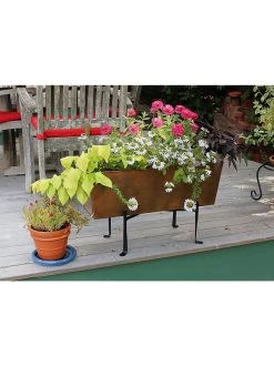 Achla Designs Copper Flower Box With Folding Stand -Garden Tools Store 8612914 04v