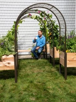 2’ X 4’ Arch Trellis For Planter Boxes 14 2’ X 4’ Arch Trellis For Planter Boxes -Garden Tools Store 8612976 0549