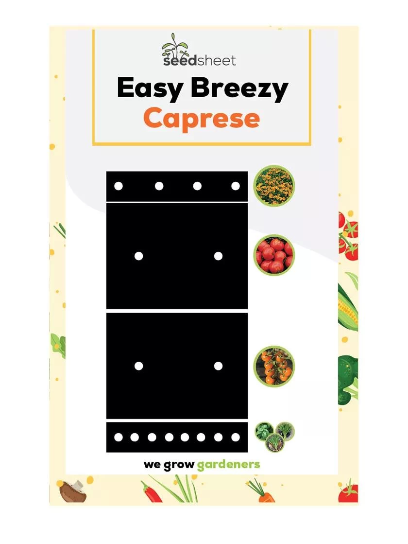 SeedSheets Organic Vegetable Garden, Easy Breezy Caprese, 4' X 8' 2 SeedSheets Organic Vegetable Garden, Easy Breezy Caprese, 4' X 8'
