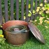 Hammered Copper Hose Pot With Lid 1 Hammered Copper Hose Pot With Lid -Garden Tools Store 8613311 0102 hammered copper hose pot with lid